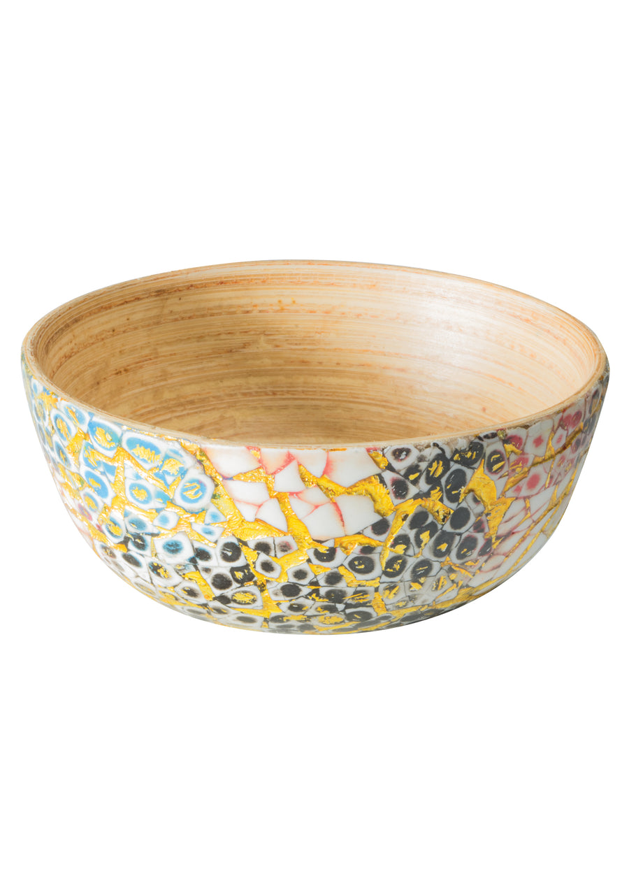 Mini Glow Bamboo and Eggshell Bowl