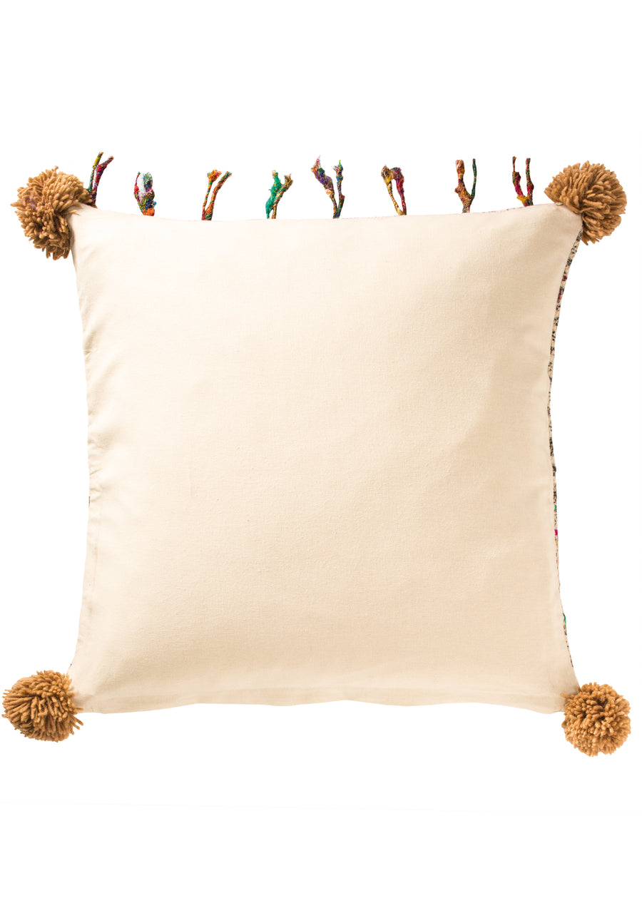 Pom-Pom Tribal Cushion