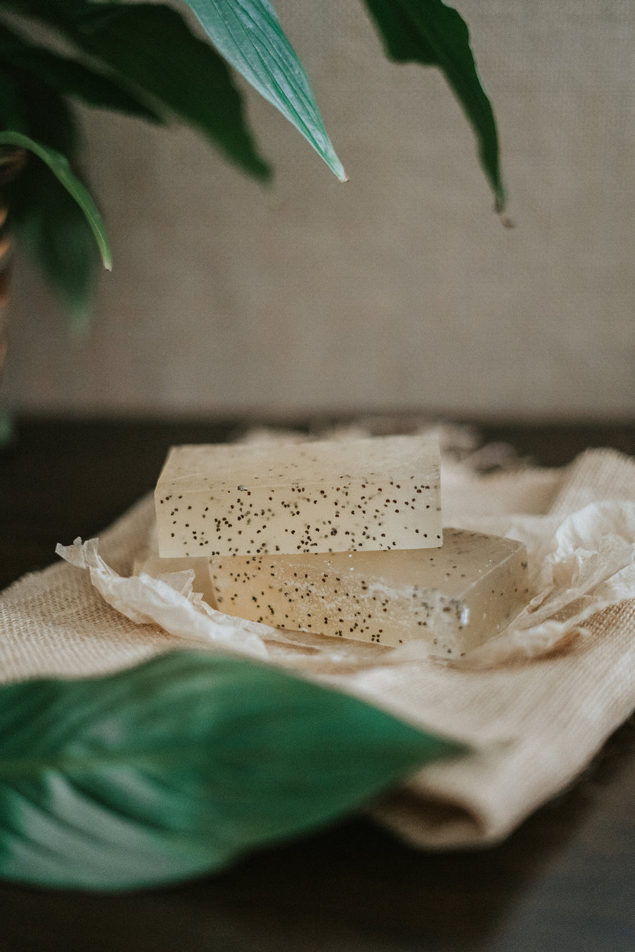 Healing Organic Tea Tree & Poppy Seed Soap Loaf