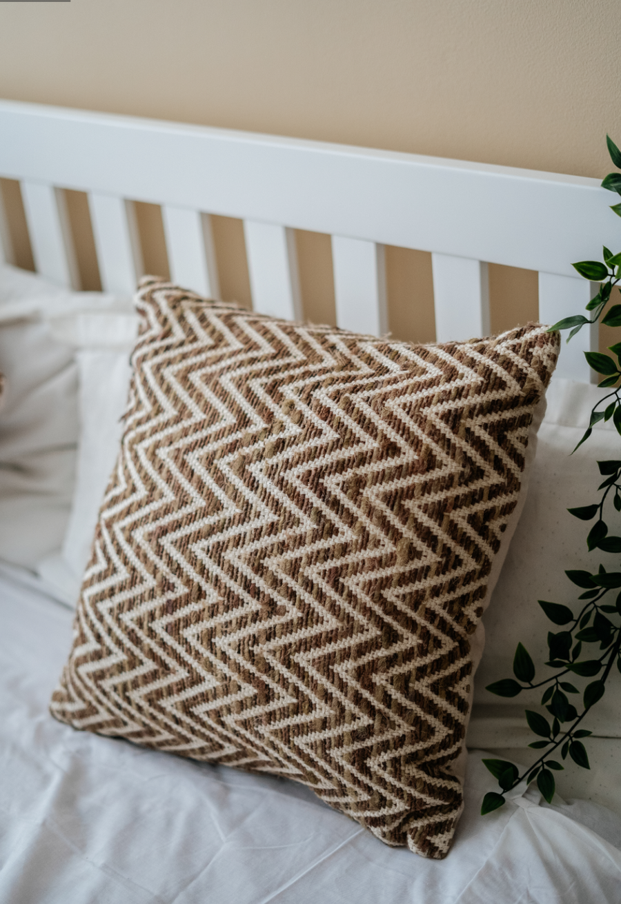 Coast-Kissed Geo Cushion